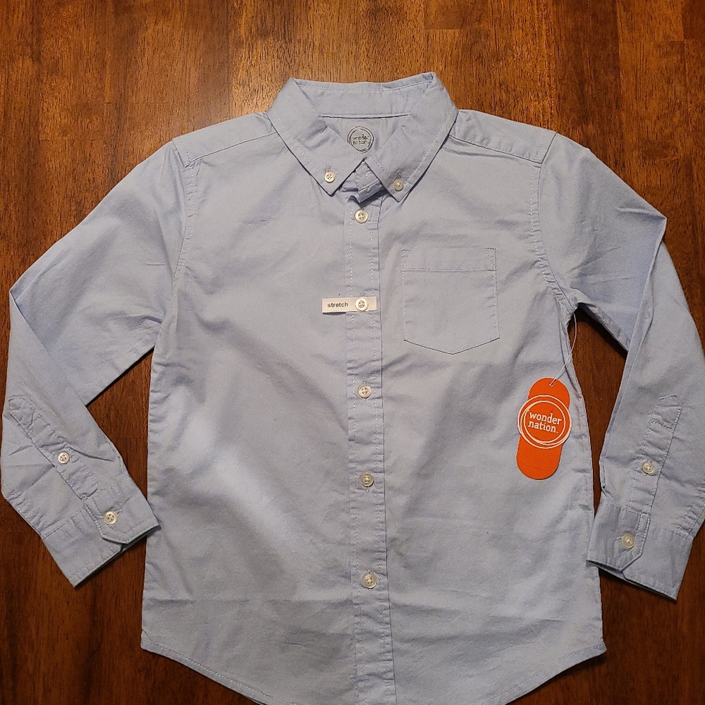 Kids Long Sleeve Woven Shirt by Wonder Nation
